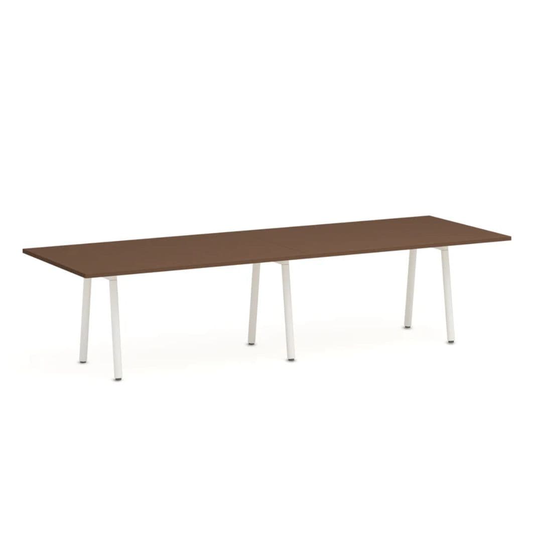 Series A Table, 124x42 White+Walnut LPL