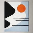 'Dash' Handmade Wool Ivory/Blue Rug