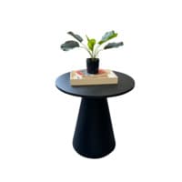 Round Side Table with Cone Base