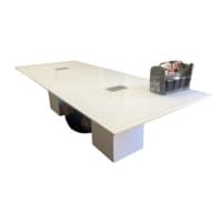 Conference Table with Glass Top & Tabletop Power