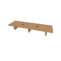  Conference Table Rectangular, Radius Corners 60 X216 w/Column Base x4