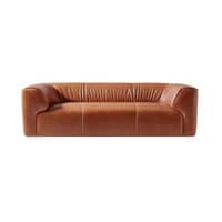 Rodez 88" Saddle Leather Apartment Sofa