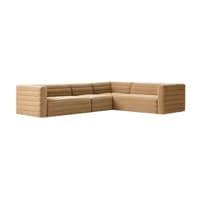 Strato 4-Piece L-Shaped Camel Brown Velvet Sectional Sofa