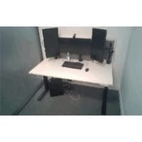 Single Electric Desk (Alternate Mid High Screens)