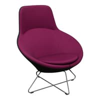 Allermuir Conic Used Two-Tone Accent Chair, Magenta and Gray