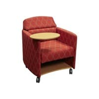 Used Mobile Maple Tablet Chair, Orange