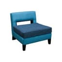 Used Mid Century Modern Guest Chair, Splash and Bluebird