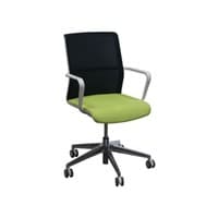 Senator Circo Used Black Mesh Back Conference Chair, Lime Green