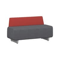 Allsteel MindShare 2 Seat Bench (Red/Dark Grey)
