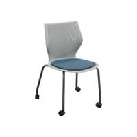 Used MultiGeneration Armless Mobile Chair, Blue and Off-White