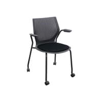 Used MultiGeneration Mobile Stack Chair, Gray and Black