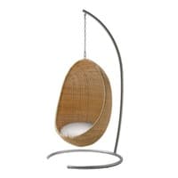 Nanna Ditzel Hanging Egg Chair Exterior w/Cushion - Chain and Stand
