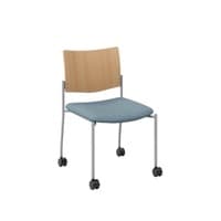Evolve Chair Armless, Casters, Wood Back
