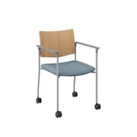 Evolve Chair Arms, Casters, Wood Back