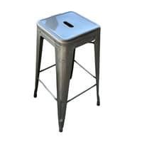 Industrial Metal Bar Stool, No Back