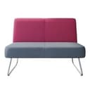 Encore Visor Public Loveseat (Two-tone/Chrome)