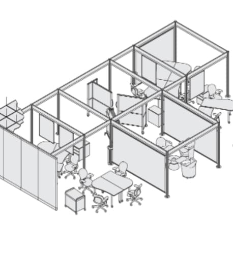8' Post & Beam Room Dividers (Pack of 1)
