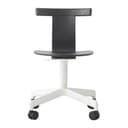 Jiro Swivel Chair - Black - White Base with Casters