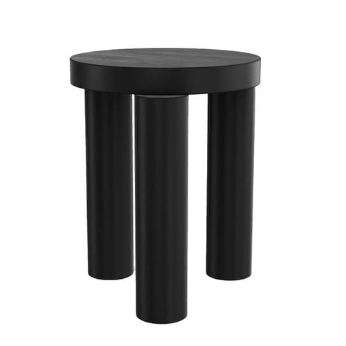 Offset Stool / Sidetable - Black