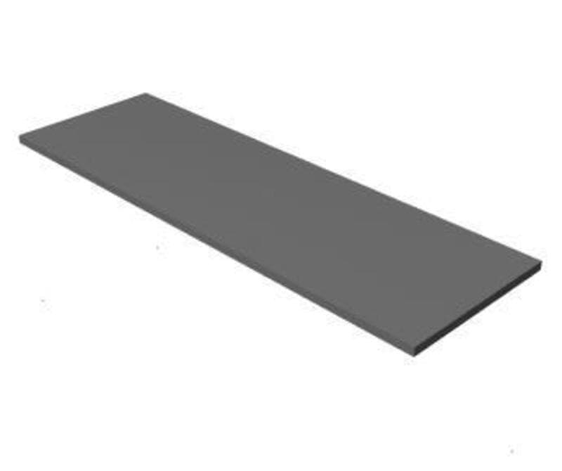 Top-Common, Square edge profile, Laminate, Flush steel front, 23 1/8D x 72W