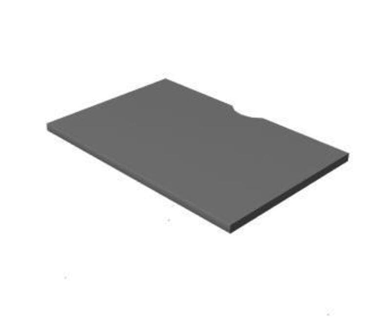 Worksurface-Straight, Plastic edge, Laminate, 1/2 cord drop, 23 1/2D x 36W