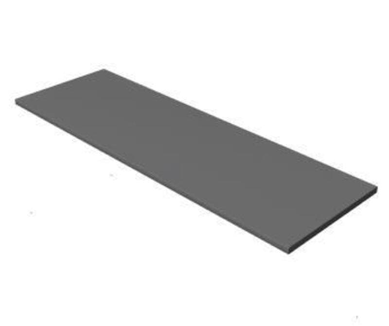 Worksurface-Straight, Plastic edge, Laminate, 1/2 cord drop, 23 1/2D x 72W