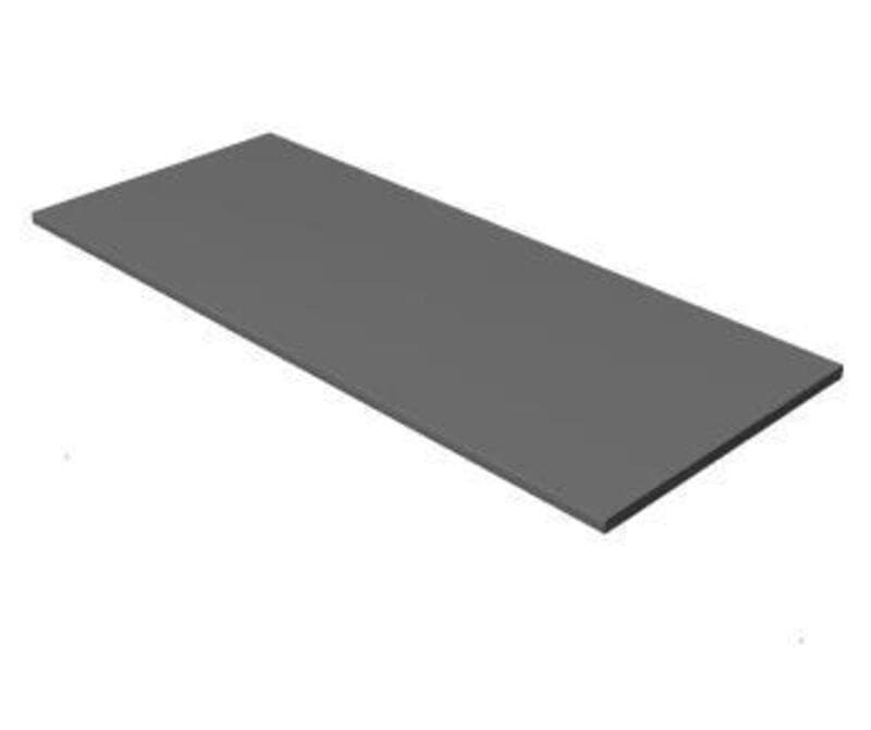 Worksurface-Straight, Laminate, Plastic edge profile