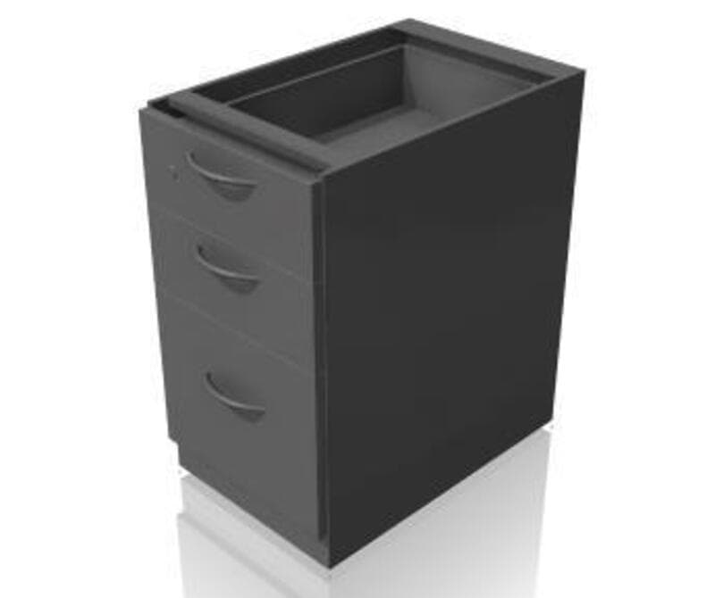 Pedestal-Fixed, 2 box / 1 file, Proud steel front, 23 1/2D x 15W x 27H