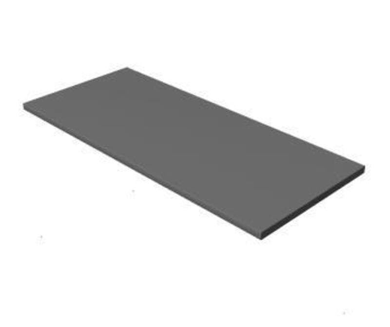 Worksurface STRT, 1/2" Cord drop, scallop, 23-1/2"D x 54"W, 6009 Arcitc White/2730
