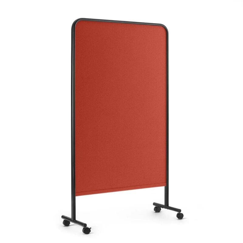 Goal Fabric Pinboard, 39x67", Black + Brick