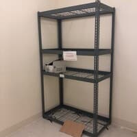 Storage Rack with Metal Grid Shelving