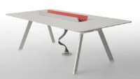 'Metronome' Conference Table with tapered edge, 2-piece top, UDB charging, USB port 3.0 Siemon CAT 6 data fitting