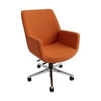 Steelcase Bindu Mid - Back Conference Chair (Orange/Chrome)