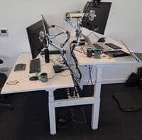Korplus Mount back2back sit stand desk 