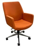 Steelcase Bindu Mid - Back Conference Chair (Orange/Chrome)