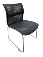 Stylex Zephyr Armless Stack Chair (Black/Chrome)