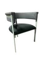 Metal Frame Arm Chair (Blue)