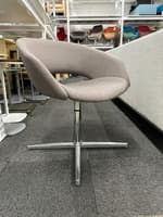 Leland Brown Lounge Chair (Brown/Chrome)