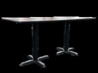 Black Rectangular Cafe Table - 60" x 30"