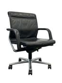 Wilkhan FS-LINE Swivel Mid Back Management Chair (Black/Chrome)