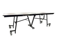 Rectangle Mobile Cafeteria Table w/ Plywood Core, Protect Edge & Powder Coat Frame (30" W x 8' L)