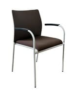Keilhauer Flit Stack Chair - 3813 (Brown/Silver Metalic)