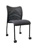 Allseating Inertia Guest Chair with Casters (Dark grey/Black)