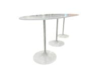 10' Oval Shaped Collaboration Table with a Frosted Top