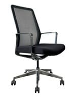 9to5 Seating Mila Conference Chair (Graphite/Chrome)