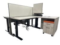 71" Walnut L Shape Desk - RH