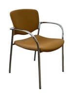 Stylex Welcome Side Chair (Brown/Chrome)