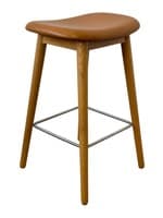 Muuto Fiber Stool Wood Base (Cognac/Oak)
