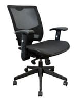 Alera Epoch Series All Mesh Multifunction Mid-back chair (Black/Black)