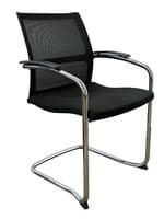 Knoll Open Up Cantilever Chair by Mathias Seiler (Black/Chrome)